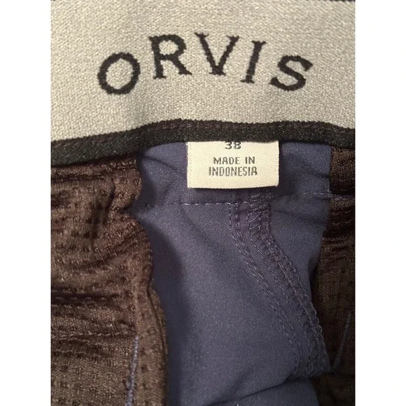Orvis Men's Tech Shorts Size 38 Blue Stretch Quick Dry Performance Outdoor - Picture 3 of 7